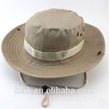 Großhandel Camo Custom Eimer Hut mit String / Eimer Cap mit Strings / Flat Bill Fischen Hüte Caps